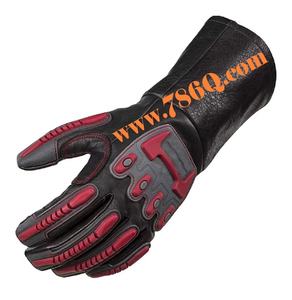 ถุงมือนิรภัยแบบตัดทนแรงกระแทกแบบ2025ถุงมือเชื่อมแบบกรงม้วนหนังวัวสำหรับการก่อสร้าง - Product Image 1