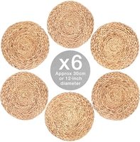 Sets de Gros en Silicone Écologiques Minimalistes Napperons Carrés en Jacinthe d'Eau et Jonc de Mer Faits à la Main pour Décoration de Table de Mariage