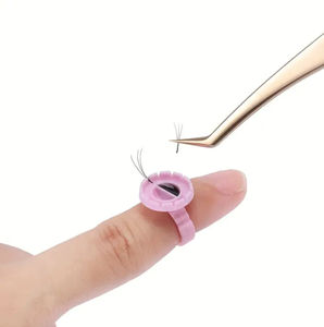 Venta al por mayor DRAGONLASH DG herramientas de pestañas anillos de pegamento de pestañas profesionales de alta calidad 100 unids/pack vasos de plástico desechables fáciles de ventilar - Product Image 2