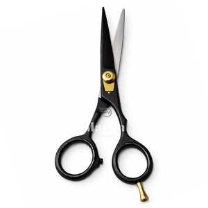 Tijeras de Corte de Pelo Profesionales MANAN INSTRUMENTS Negras y Doradas, Acero Inoxidable 4Cr13, Tijeras de Barbero Afiladas - Product Image 2