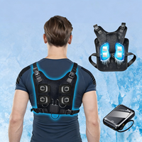 Gilet de refroidissement portable à semi-conducteurs avec ventilateur, gilet de refroidissement électrique pour travaux extérieurs à haute température, moto et sports