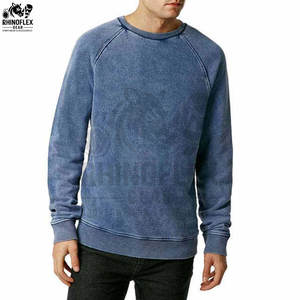 เสื้อสเวตเชิ้ตผู้ชายแฟชั่นใหม่สำหรับฤดูหนาว ล้างสีแบบ Acid Wash ผ้าฝ้ายฟลีซ 100% รับทำโลโก้ตามสั่ง บริการ OEM คุณภาพสูง ไม่หดตัว - Product Image 2