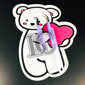 Premium Quality Beautiful Bear Design <b>Eyelash</b> Extension Lash Tiles Sustainable Acrylic <b>Magnetic</b> Lash Tiles In White Color mink - Product Image 3