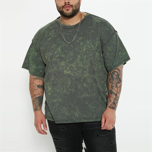 Camiseta informal lavada con ácido de gran tamaño para hombre al mejor precio, camiseta de secado rápido de talla grande con diseño en blanco, camiseta de cantidad a granel personalizada de alta calidad - Product Image 1
