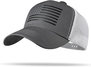 Haute qualité 5 panneau hommes sport chapeau nouveau Style respirant toile camionneur chapeau personnalisé broderie courbe bord Snapback maille tissu - Product Image 3