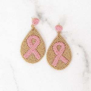 ต่างหูปักลูกปัดสำหรับผู้หญิงทำด้วยมือ - Product Image 1