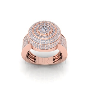 Bague Hip Hop élégante pour homme en argent sterling 925 avec moissanite et diamants glacés, clarté VVS améliorée, plaqué or, idéale pour un anniversaire - Product Image 5