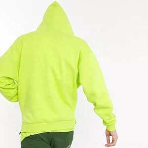 เสื้อฮู้ดดี้สีเขียวมะนาวแบบสั่งทำพิเศษสำหรับผู้ชาย เสื้อสเวตเชิ้ตโอเวอร์ไซส์ แบรนด์ส่วนตัว เสื้อฮู้ดดี้แบบตัดเย็บ - Product Image 3