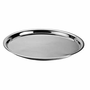 Sintex German Tat Thali, plat rond en acier inoxydable de 10 pouces, finition argentée brillante, passe au lave-vaisselle, durable, ensemble pour hôtel, bureau - Product Image 2