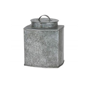Standard Look Classic Design Galvanized Metal Lidded Canisters <b>Food</b> Storage <b>Jar</b> Container Set Foldable Customized Color Home - Product Image 4