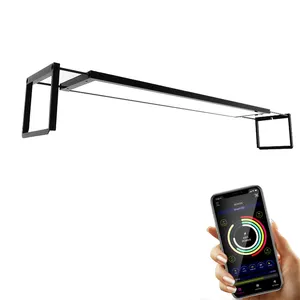 RGB Aquarium Light Fish Tanque UV Lâmpada Suporte Ajustável APP Regulável para Tanque Vegetal Vivo