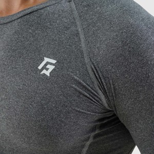 Short de compression à manches courtes pour la gym GA en gris, tissu tricoté 100% polyester - Product Image 6