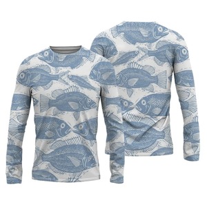 Custom LOW MOQ transpirable de manga larga DryFit ropa de pesca de secado rápido protección UV Spf UPF 50 poliéster duradero hombres camiseta de fútbol - Product Image 5