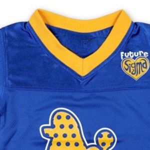 Camiseta de fútbol Sigma Gamma Rho Kids Royal Blue con logotipo bordado y escudo Ropa de hermandad juvenil de poliéster ligero - Product Image 3