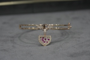 Chic Lab Grown diamant moissanite bracelet léger rond personnalisable carat vs1 or rose or argent oem odm b2b - Product Image 2