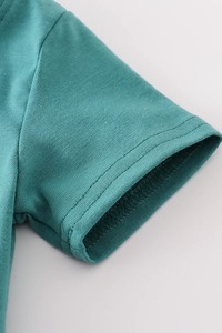 Vestido de bebé de burbuja azul con apliques de ciervo Traje de algodón ligero suave y cómodo para todas las estaciones - Product Image 3