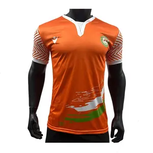 Soccer Jersey Heat Transfer Printing Sports Team Latest Designs Adult Soccer Wear Set Custom Soccer Uniforms football shirt