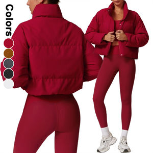 Chaqueta acolchada de moda de invierno con cremallera Abrigo acolchado grueso cálido pato abajo prendas de vestir para mujer - Product Image 4