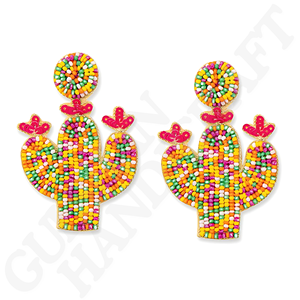 Pendientes hechos a mano con cuentas Meadow Radiance, intrincados abalorios florales, estilo bohemio inspirado en la naturaleza, joyería de primavera, gota de moda - Product Image 6