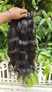 Paquetes de cabello humano ondulado Premium indio virgen crudo, paquetes de cabello a granel de trama de máquina virgen cruda de templo, cabello virgen indio crudo - Product Image 5