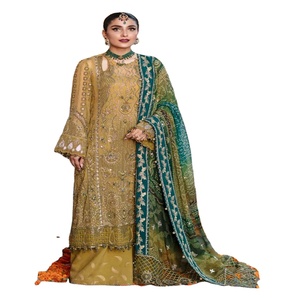 Riaz Arts Jhoomro Collection Handmade Luxury 3-Piece Chiffon Suits for Women Indian & Pakistani Party Clothing - Product Image 1