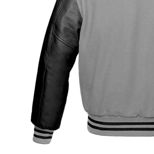 Venta al por mayor de chaqueta de moda para los hombres del fabricante de logotipo personalizado en relieve chaqueta de cuero genuino de los hombres Varisty - Product Image 5
