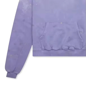 Sweat-shirt surdimensionné en coton lourd à lavage acide personnalisé, logo brodé, vintage, délavé, marque privée, sweat-shirt ample pour hommes - Product Image 6