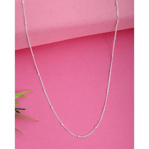Tranditional & Religious 20-Inch Sterling Silver <b>Beaded</b> <b>Necklace</b> for Women and Girls with Diamond for Wedding and Gifts - Product Image 4