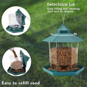 Vente en gros d'aliments suspendus de haute qualité pour colibri mangeoire à oiseaux suspendue à l'extérieur détachable en acrylique pour oiseaux sauvages - Product Image 5