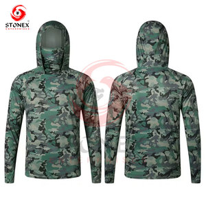 Sweat à capuche de pêche pour homme grande taille de haute qualité avec masque, protection UV, séchage rapide, léger, respirant, pour le travail en extérieur, service OEM - Product Image 1