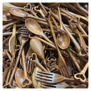 ช้อนไม้ทำด้วยมือเป็นมิตรต่อสิ่งแวดล้อมปรับขนาดและโลโก้ได้เหมาะสำหรับเป็นของขวัญในห้องครัวหรือใช้ช้อนไม้ส่งเสริมการขาย - Product Image 6