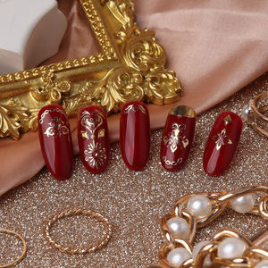 Rococo 18th #69183 Morocco Pattern Nail Stickers Professional Luxury Gold Silver Foil Line Point Decoration 3d Korea Oem Odm - Product Image 3