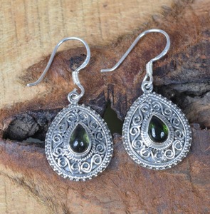 Boho Style Classical <b>Earrings</b> Jewelry For Women Silver Jewelry 925 Sterling Silver <b>Tourmaline</b> Gemstone Handmade <b>Earrings</b> Gift - Product Image 3
