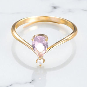 925 Silver Pear Light Amethyst Gemstone <b>Ring</b> - Statement Women <b>Ring</b> Jewelry - Women Handmade Gemstone <b>Rings</b> - Product Image 1
