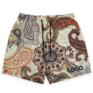 Shorts en maille 100 % coton pour homme, taille élastique confortable, impression par sublimation graphique personnalisée, style streetwear, personnalisable rapidement - Product Image 5