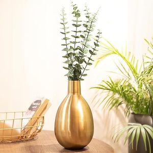 Florero de Metal de hierro de la mejor calidad con acabado dorado para el hogar, sala de estar, oficina, mesa, jarrones florales decorativos - Product Image 5