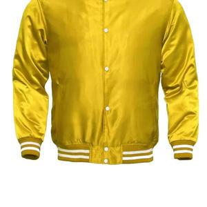 Custom Fashion High Quality Men <b>Plain</b> Satin Customized Style <b>Jacket</b> New Comfortable Satin <b>Varsity</b> <b>Jacket</b> - Product Image 5
