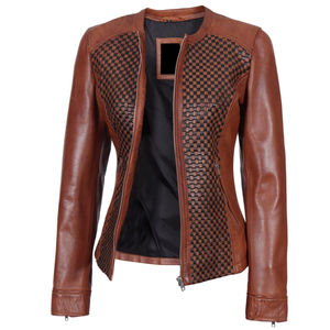 Vente en gros Veste en cuir pour femme à la mode Veste en cuir PU pour femme Veste en cuir de haute qualité pour femmes avec service OEM - Product Image 5