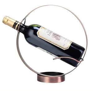 Porte-bouteilles de vin en métal de qualité supérieure, finition noire, pour la salle à manger, porte-bouteilles décoratif - Product Image 4