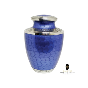 โกศใส่เถ้ากระดูกโลหะทำด้วยมือสีฟ้าสำหรับใส่ขี้เถ้าทำด้วยมือใส่เถ้ากระดูกสำหรับผู้ใหญ่ - Product Image 5