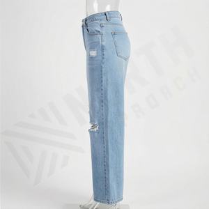 Pantalones Vaqueros Elásticos de Mezclilla para Mujer al por Mayor, Pantalones Ajustados, Ropa en Stock, Lavados, Holgados, Estilo Callejero de Alta Calidad - Product Image 3