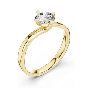 Bague en diamant de laboratoire de 0,5 carat pour femmes, clarté VVS-VS EF, or 18 carats, 14 carats, 10 carats et argent 925, or rose, or jaune, or blanc - Product Image 5
