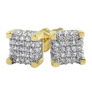 Pendientes de moda para hombre, pendientes de Hip Hop con personalidad, accesorios, pendientes de racimo de diamantes naturales de Plata de Ley 925 para mujer - Product Image 2
