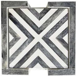 Dessous de verre en incrustation d'os fabriqués à la main Sous-verres décoratifs abordables pour café thé et usage domestique Dessous de verre en incrustation d'os élégant - Product Image 3