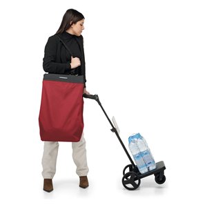 Heavy Duty Folding Shopping <b>Trolley</b> with Thermal Bag 46L Red Aluminium and Steel Frame - Product Image 3