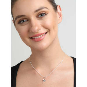 NOVAMART Fine 925 Sterling Silver Butterfly Pendant <b>Necklace</b> 18" Rhodium Chain Classic Gold Women's Everyday Wear for Zirconia W - Product Image 5