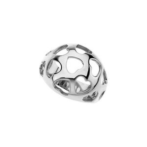 Stuller Heart <b>Dome</b> <b>Ring</b> 50786:107P Rhodium Plated Emerald Cut SS with Pearl Everyday Wear Gemstone Jewelry - Product Image 5