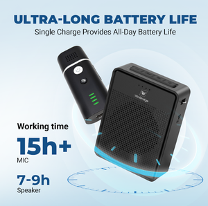 B006 מיני קול אלחוטי מגבר קול עם מיקרופון דש מיקרופון Lapel 5v טעינה פלסטיק - Product Image 5