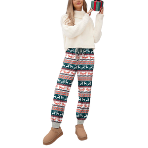 Bold Comfort Christmas Sweatpants Mujer Premium Fit Cordón Christmas Sweatpants Poliéster Soft Warm Holiday Mood - Product Image 5