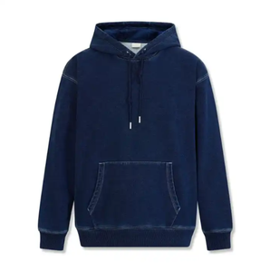 Sudaderas con capucha lavadas de alta calidad con bolsillo de canguro y logotipo personalizado para hombre - Product Image 1